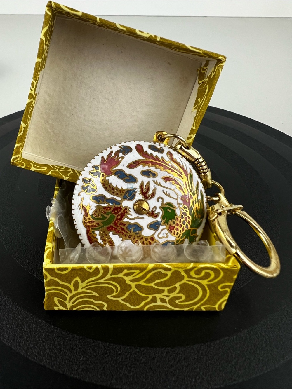 Vintage Chinese Cloisonné Tape Measure Keychain – Flying Arrow Beijing